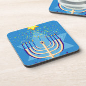 hanukkah menorah drankjes onderzetter (Linkerzijde)