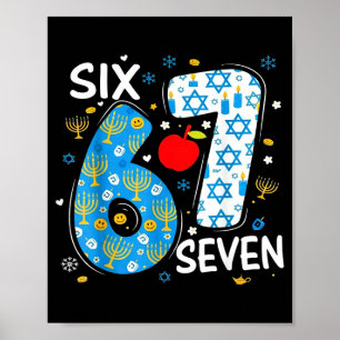 Hanukkah Menorah Dreidel 67 Feestelijke Chanukah Z Poster