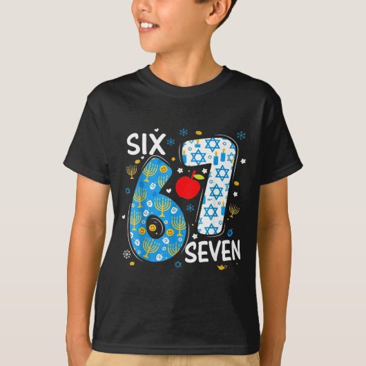 Hanukkah Menorah Dreidel 67 Festive Chanukah Six S T-shirt (Voorkant)