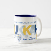 HANUKKAH Menorah Dreidel Coffee Mok (Voorkant rechts)
