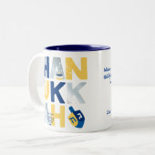 HANUKKAH Menorah Dreidel Coffee Mok (Voorkant links)