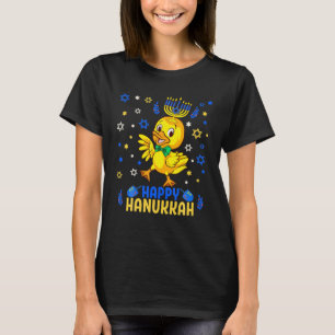 Hanukkah Menorah Duck Funny Chanukah Jewish Gift T-shirt