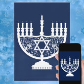 Hanukkah Menorah Feestdagen Kaart
