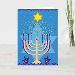 hanukkah menorah feestdagen kaart