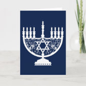 Hanukkah Menorah Feestdagen Kaart (Voorkant)