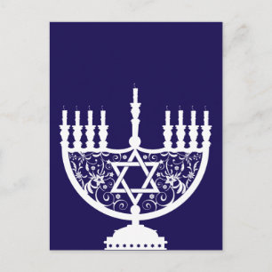 Hanukkah Menorah Feestdagenkaart
