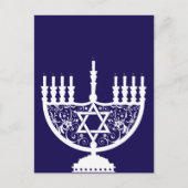 Hanukkah Menorah Feestdagenkaart (Voorkant)