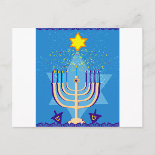 hanukkah menorah feestdagenkaart