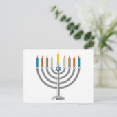 Hanukkah menorah feestdagenkaart (Staand voorkant)