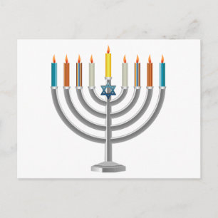 Hanukkah menorah feestdagenkaart