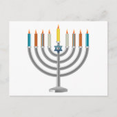 Hanukkah menorah feestdagenkaart (Voorkant)