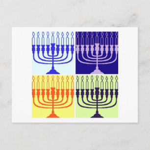 Hanukkah Menorah Feestdagenkaart