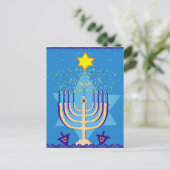 hanukkah menorah feestdagenkaart (Staand voorkant)