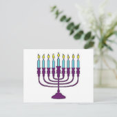 Hanukkah Menorah Feestdagenkaart (Staand voorkant)