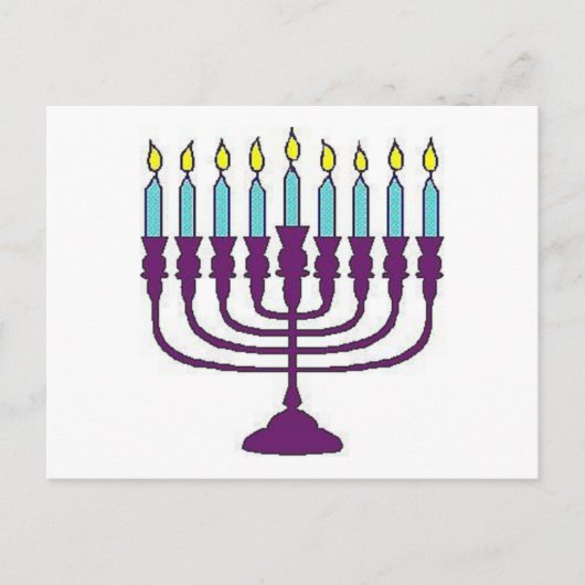 Hanukkah Menorah Feestdagenkaart (Voorkant)