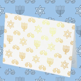 Hanukkah Menorah Folie Kaart
