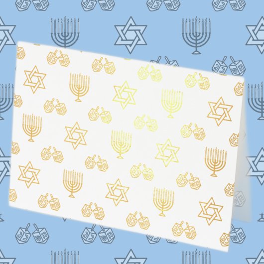Hanukkah Menorah Folie Kaart