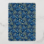 Hanukkah menorah folie uitnodiging (Achterkant)