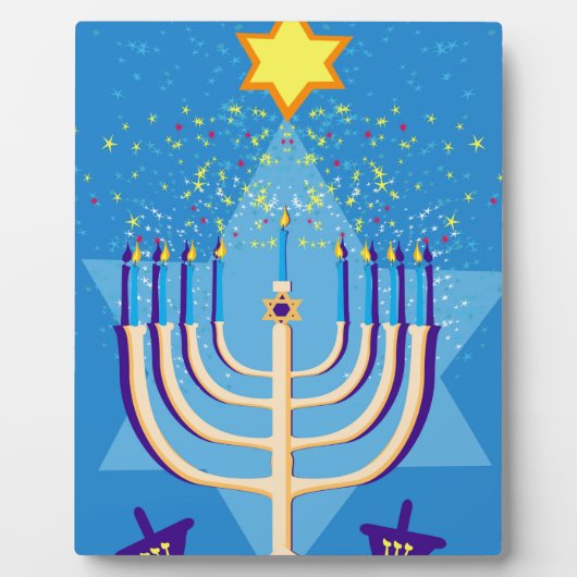hanukkah menorah fotoplaat (Voorkant)