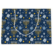Hanukkah Menorah Gift Bag Groot Cadeauzakje (Voorkant)