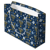 Hanukkah Menorah Gift Bag Groot Cadeauzakje (Achterkant Gekanteld)