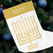 Hanukkah Menorah Gold Tone Elegant Modern Grote Kerstsok