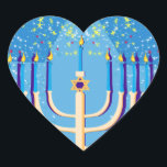 hanukkah menorah hart sticker<br><div class="desc">"hanukkah menorah",  "happy hanukkah",  menorah,  "star of david",  "chanukah jewish",  Hanukkah,  "jewish feestdagen",  "chanukah,  hannukah,  chanukkah channuka,  channukah,  chanukkah,  hannuka,  hebrew,  jew,  , judaism,  judaora,  judaha ica, </div>