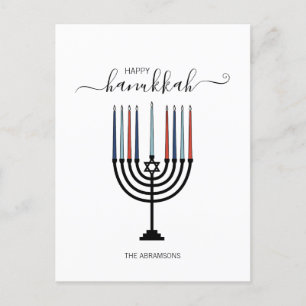 Hanukkah Menorah Holiday Briefkaart
