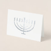 Hanukkah Menorah Holiday Custom Kaart (Voorkant)