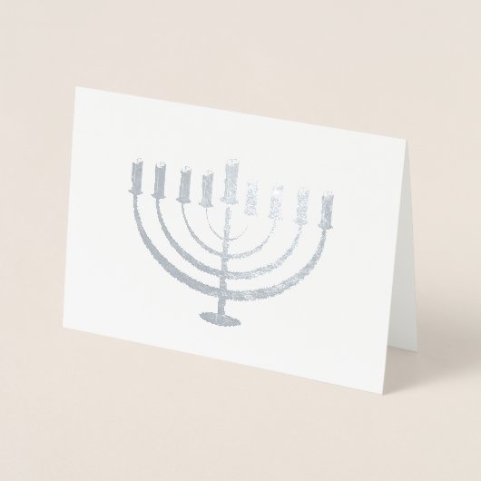 Hanukkah Menorah Holiday Custom Kaart (Voorkant)