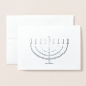 Hanukkah Menorah Holiday Custom Kaart (Voorkant met envelop)
