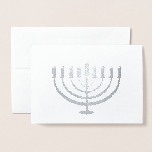 Hanukkah Menorah Holiday Custom Kaart (Voorkant met envelop)