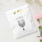 Hanukkah Menorah Holiday Favor Bags Bedankzakje (Gezegeld)
