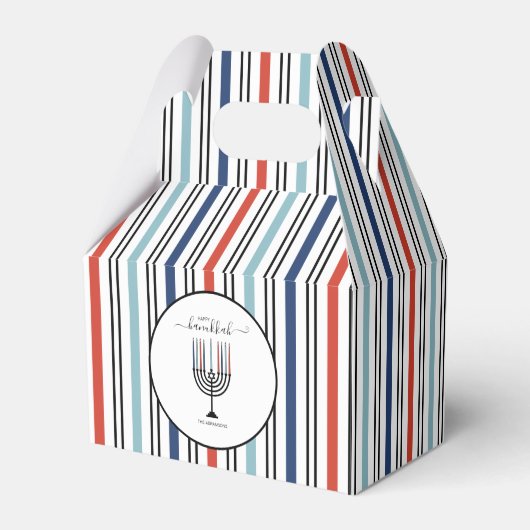 Hanukkah Menorah Holiday Favor Box Bedankdoosjes (Achterkant)