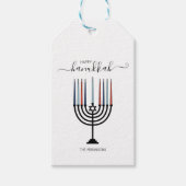 Hanukkah Menorah Holiday Gift Label Cadeaulabel (Voorkant)