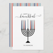 Hanukkah Menorah Holiday Kaart (Voorkant / Achterkant)