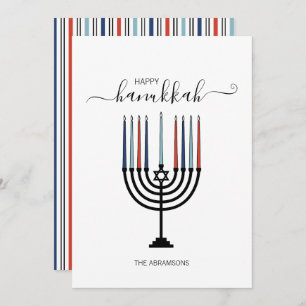 Hanukkah Menorah Holiday Kaart