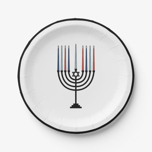 Hanukkah Menorah Holiday Paper Bord (Voorkant)