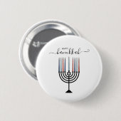 Hanukkah Menorah Holiday Pinback Button (Voorkant /achterkant)