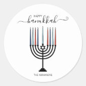 Hanukkah Menorah Holiday Sticker (Voorkant)