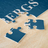 Hanukkah Menorah in Blue Personalized   Legpuzzel (Zijkant)