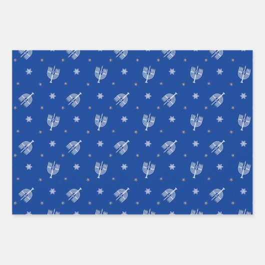 Hanukkah Menorah Inpakpapier Vel (Voorkant 3)
