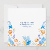 Hanukkah Menorah Kaart (Achterkant)