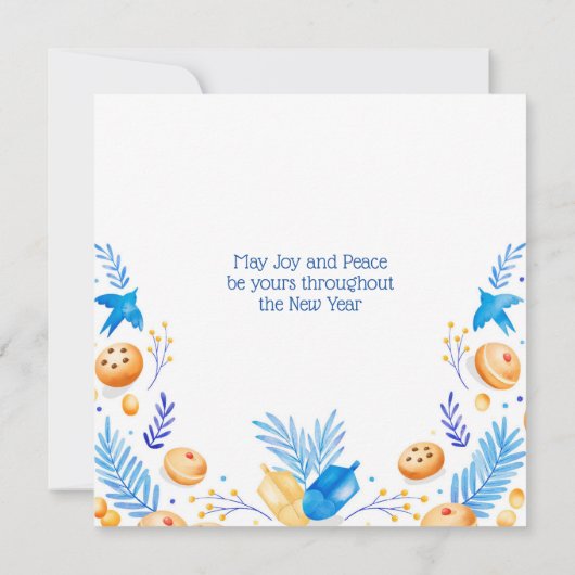 Hanukkah Menorah Kaart (Achterkant)