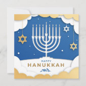 Hanukkah Menorah Kaart (Voorkant)