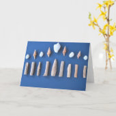 Hanukkah Menorah Kaart (Gele Bloem)