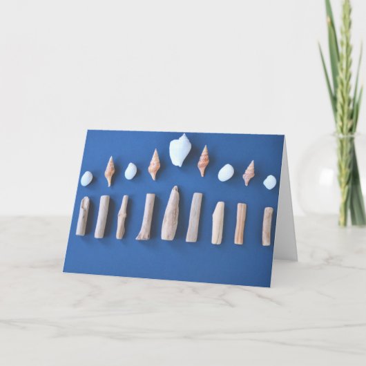 Hanukkah Menorah Kaart (Voorkant)