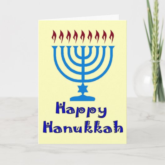 Hanukkah menorah-kaart feestdagen kaart (Voorkant)