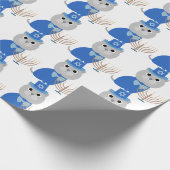 Hanukkah Menorah Kat Cadeaupapier (Hoek)