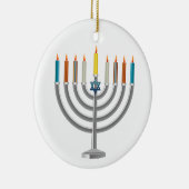 Hanukkah menorah keramisch ornament (Rechts)